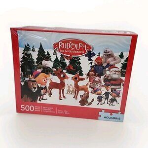 Rudolph Red Nosed Reindeer Christmas 500pc Jigsaw Puzzle 2018 Aquarius New